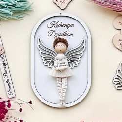 Aniołek chłopiec - podziękowanie dla dziadków, Pierwsza Komunia Chrzest